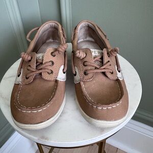 Sperry Kids Tan Moccasins